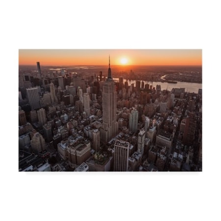 Trademark Fine Art Bruce Getty 'Empire Flight Sun Burst' Canvas Art, 16x24 IC00792-C1624GG